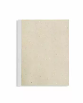 Notizblock Graspapier – Blanko mit weißem Fälzelstreifen