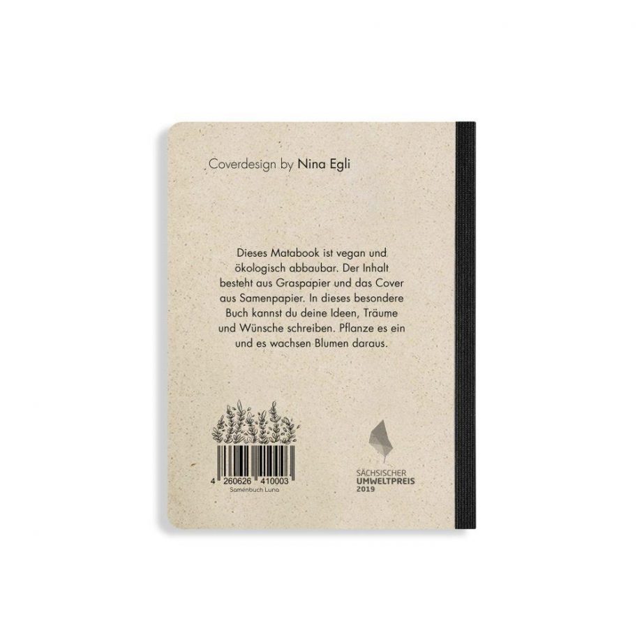Samenbuch aus Graspapier - Luna von Matabooks