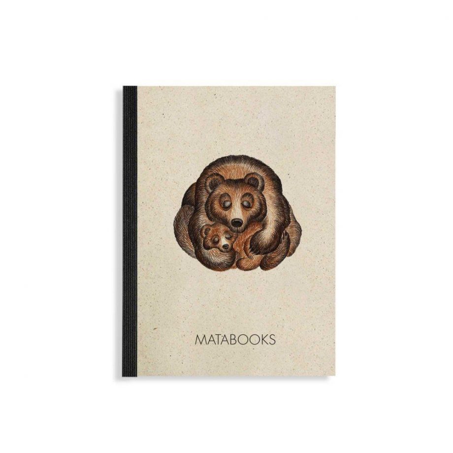 Notizbuch Steifbroschur Dahara "Bears" aus Graspapier von Matabooks