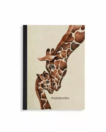 Notizbuch Dahara "Giraffes Love" aus Graspapier von Matabooks