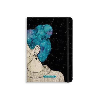 Nachhaltiges Notizbuch A5 aus Graspapier Nari Blue Starry Sky von Matabooks
