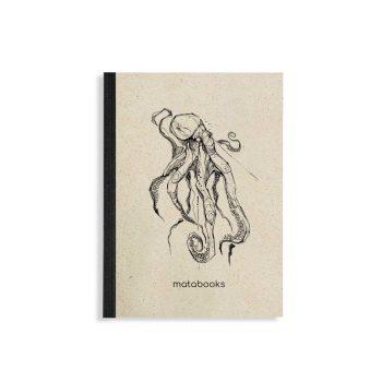Steifbroschur Dahara "Octopus" aus Graspapier von Matabooks