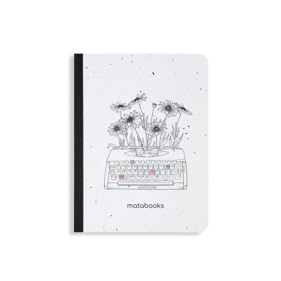 Samenbuch aus Graspapier Typewriter von Matabooks