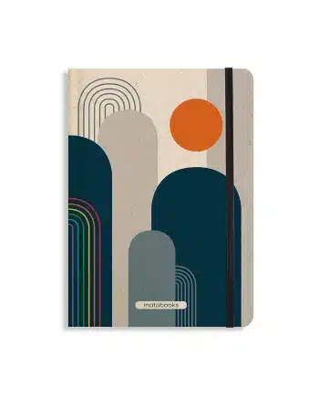 Nachhaltig und vegan produziertes Notizbuch, Skizzenbuch, Tagebuch, Achtsamkeitstagebuch, Reisetagebuch, Dankbarkeitstagebuch, Bullet Journal, Planer, Terminplaner, Uni-Planer, Kalender, Wochenplaner, Rezeptbuch, Schreibheft oder Schreibblock Nari aus Graspapier von matabooks