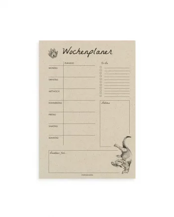 A4 Wochenplaner – Otter (54 Blatt)