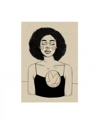 A6 Postkarte aus Graspapier – Heart