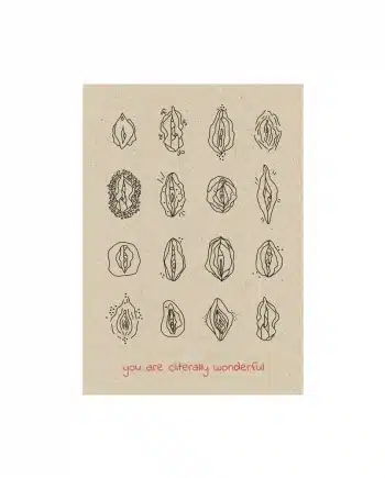 A6 Postkarte aus Graspapier – cliterally wonderful