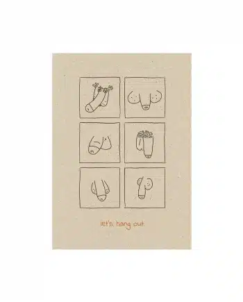 A6 Postkarte aus Graspapier – hang out