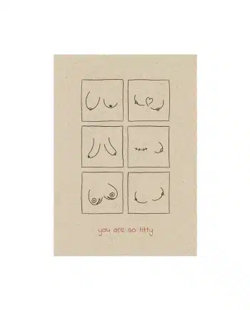 A6 Postkarte aus Graspapier – so titty
