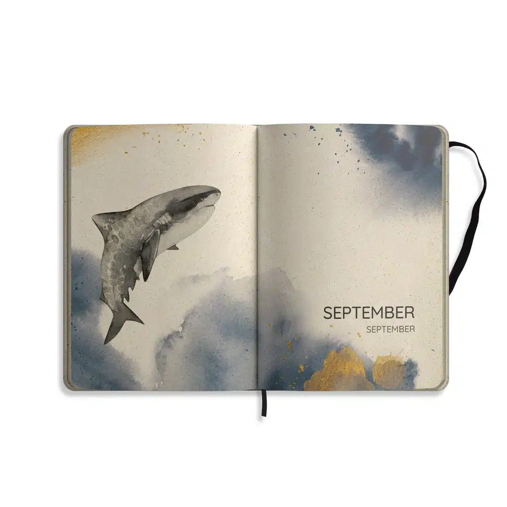 Nachhaltig und vegan produzierter Jahresplaner, Jahreskalender, Kalender, Familienkalender, Notizbuch, Tagebuch, Terminplaner, Achtsamkeitstagebuch, Bullet Journal, Reisetagebuch, Dankbarkeitstagebuch, Hausaufgabenheft, Uni-Planer, Taschenkalender, Buchkalender, Business-Planer, Wochenplaner A5 aus Graspapier von matabooks