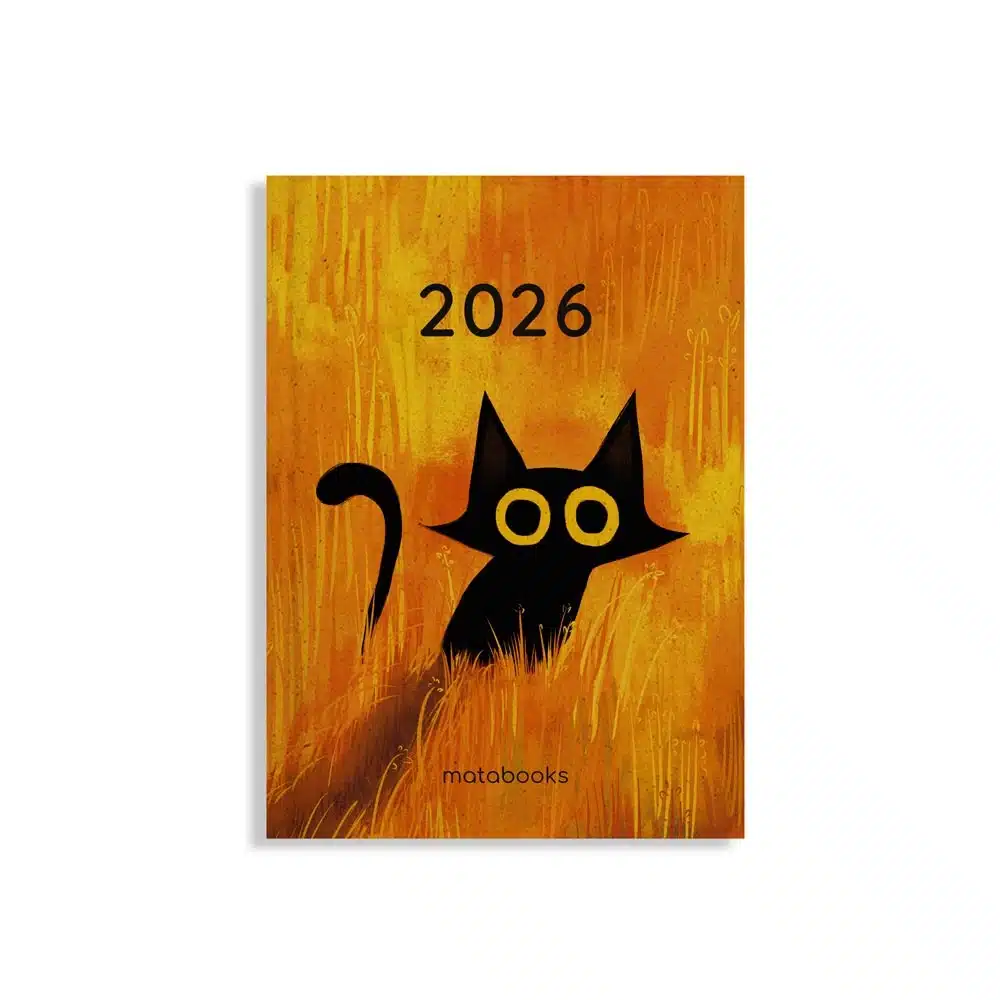 Nachhaltig und vegan produzierter Jahresplaner, Jahreskalender, Kalender, Familienkalender, Notizbuch, Tagebuch, Terminplaner, Achtsamkeitstagebuch, Bullet Journal, Reisetagebuch, Dankbarkeitstagebuch, Hausaufgabenheft, Uni-Planer, Taschenkalender, Buchkalender, Business-Planer, Wochenplaner A6 aus Graspapier von matabooks