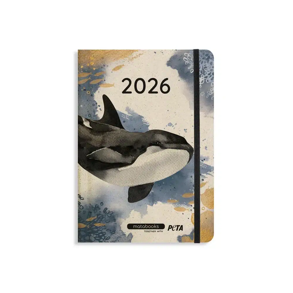 Nachhaltig und vegan produzierter Jahresplaner, Jahreskalender, Kalender, Familienkalender, Notizbuch, Tagebuch, Terminplaner, Achtsamkeitstagebuch, Bullet Journal, Reisetagebuch, Dankbarkeitstagebuch, Hausaufgabenheft, Uni-Planer, Taschenkalender, Buchkalender, Business-Planer, Wochenplaner A5 aus Graspapier von matabooks