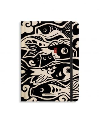 Notizbuch Nari Farbe: Lino Black (punktiert)
