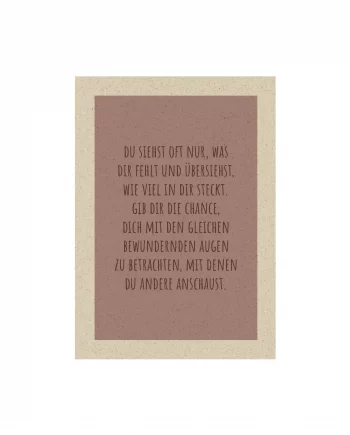 A6 Postkarte aus Graspapier – Bewundern
