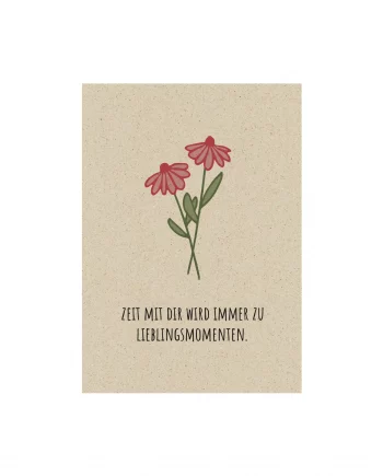 A6 Postkarte aus Graspapier – Lieblingsmomente