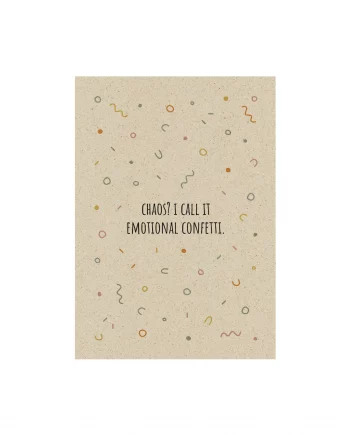 A6 Postkarte aus Graspapier – Confetti