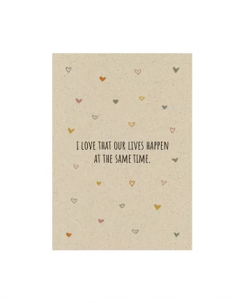 A6 Postkarte aus Graspapier – Hearts