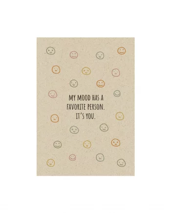 A6 Postkarte aus Graspapier – Smileys
