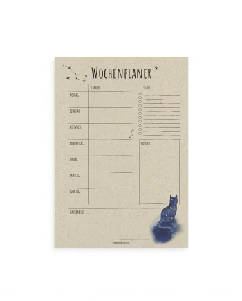 A4 Wochenplaner – Farbe: Stellar Mystic Blue (54 Blatt)